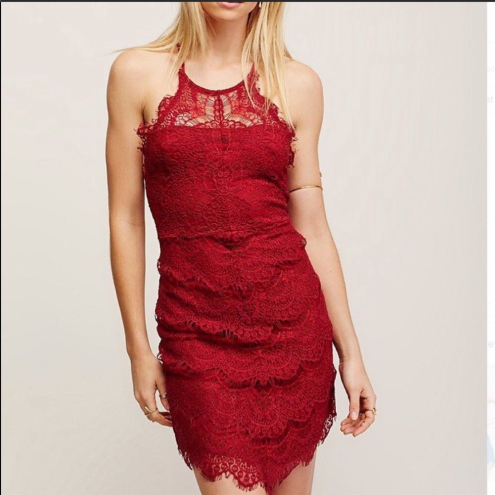 FREE PEOPLE NWOT She’s Got It Slip Lace Dress M